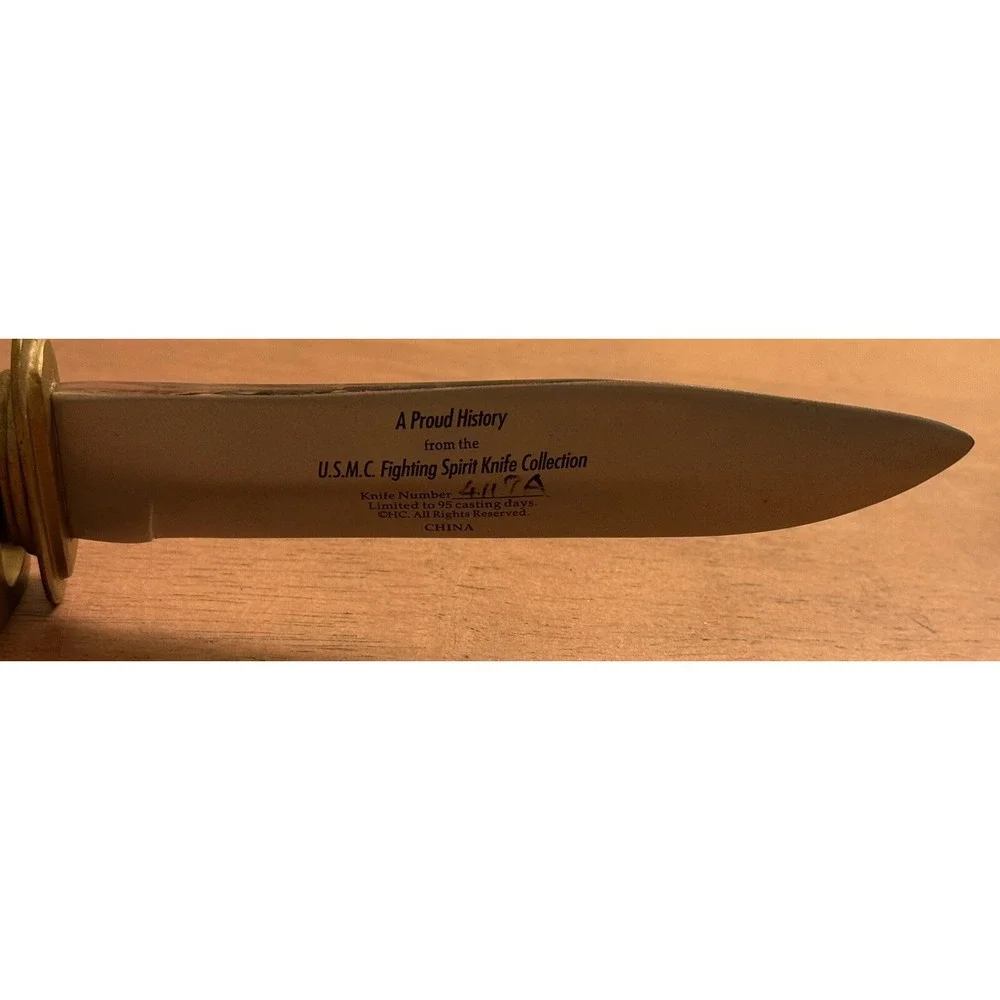 Vintage Hamilton Company U.S.M.C. KA-BAR Knife Leather Grip Limited Edition Rare